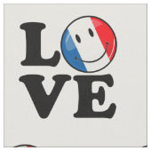 Liebe aus Frankreich - Lächelflagge Stoff (Nahaufnahme)