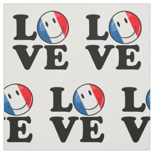 Liebe aus Frankreich - Lächelflagge Stoff