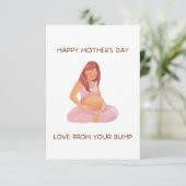 Liebe aus Ihrem Bump: Muttertagskarte (Stehend Vorderseite)
