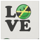 Liebe aus Jamaika - Lächelflagge Stoff (Nahaufnahme)