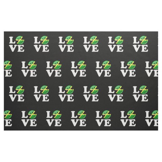 Liebe aus Jamaika - Lächelflagge Stoff (Fat Quarter (45,7 x 55,9 cm))