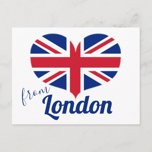Liebe aus London | Heart Shaped UK Flag Union Jack Postkarte (Vorderseite)