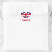 Liebe aus London | Heart Shaped UK Flag Union Jack Runder Aufkleber (Tasche)