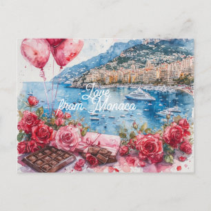 Liebe aus Monaco Feiertagspostkarte