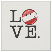 Liebe aus Österreich - Lächelflagge Stoff (Nahaufnahme)