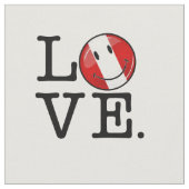 Liebe aus Peru| Lächeln der peruanischen Flagge Stoff (Nahaufnahme)