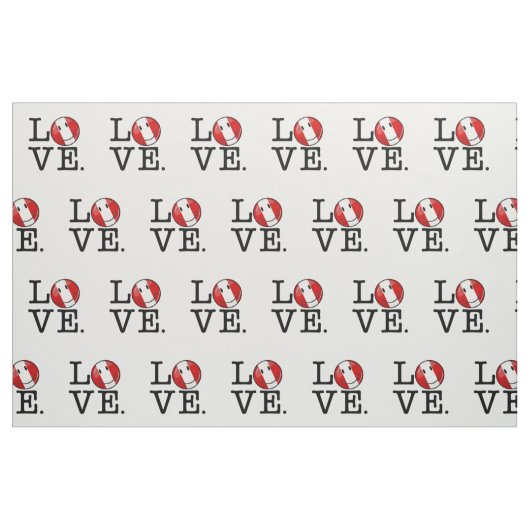 Liebe aus Peru| Lächeln der peruanischen Flagge Stoff (Fat Quarter (45,7 x 55,9 cm))