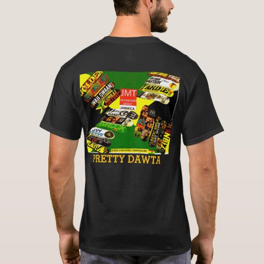 Liebe aus Rot. Basic Dunkles T-Shirt (Rückseite)