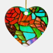 Liebe aus Rotverkettetem Glas Keramik Ornament (Hinten)