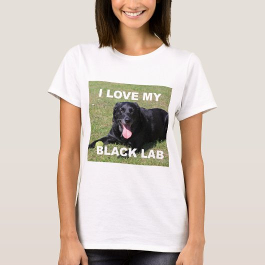 Liebe aus schwarzem Labor T-Shirt (Vorderseite)