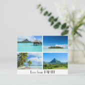 Liebe aus Tahiti-Landschaften Postkarte (Stehend Vorderseite)