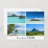 Liebe aus Tahiti-Landschaften Postkarte (Vorne/Hinten)