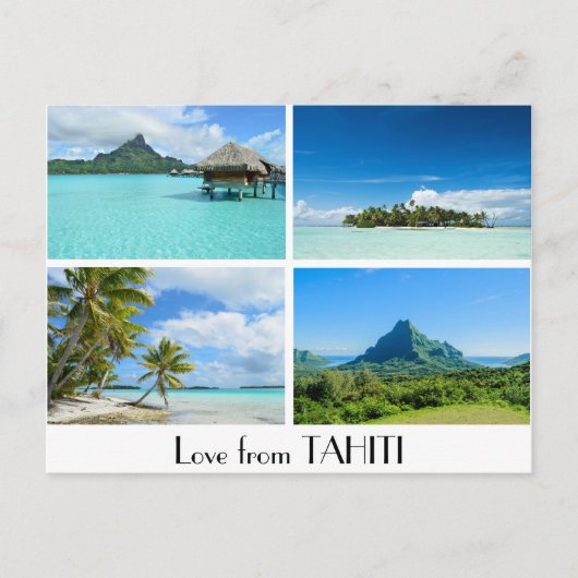Liebe aus Tahiti-Landschaften Postkarte (Vorderseite)