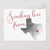 Liebe aus Texas - Valentinstag Postkarte (Vorderseite)