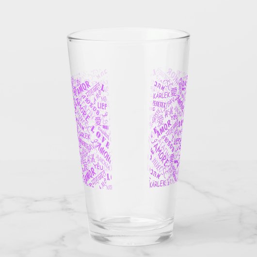 Liebe aus Textglas oder Farbe wählen Glas (Rechts)