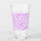 Liebe aus Textglas oder Farbe wählen Glas (Vorderseite)
