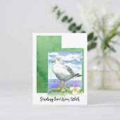 Liebe aus Utah Seagull Sego Lily Water senden Postkarte (Stehend Vorderseite)
