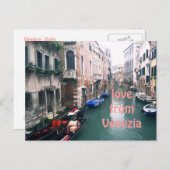 "LIEBE AUS VENEZIA" KANALSZENE POSTKARTE (Vorne/Hinten)