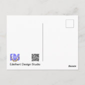 Liebe aus weißer Blume. Postkarte (Rückseite)