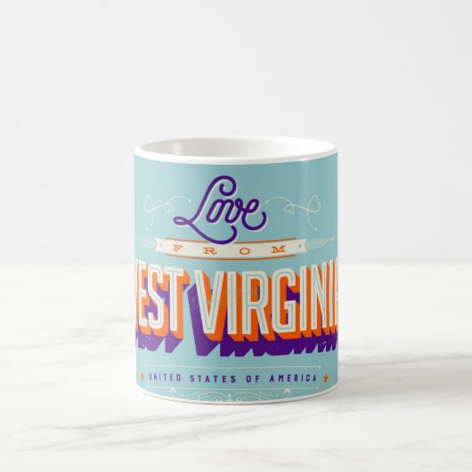 LIEBE aus West Virginia  Kaffeetasse (Mittel)