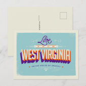 Liebe aus West Virginia Postkarte (Vorne/Hinten)