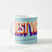 LIEBE aus West Virginia USA Kaffeetasse (Vorderseite Links)