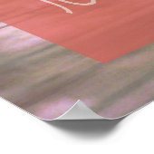 Liebe ausdrucksvolles Gedicht rustikales Holzschil Poster (Ecke)