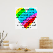 LIEBE AUSGEFÜLLT ISAIAH 41:10 DESIGN POSTER (Küche)
