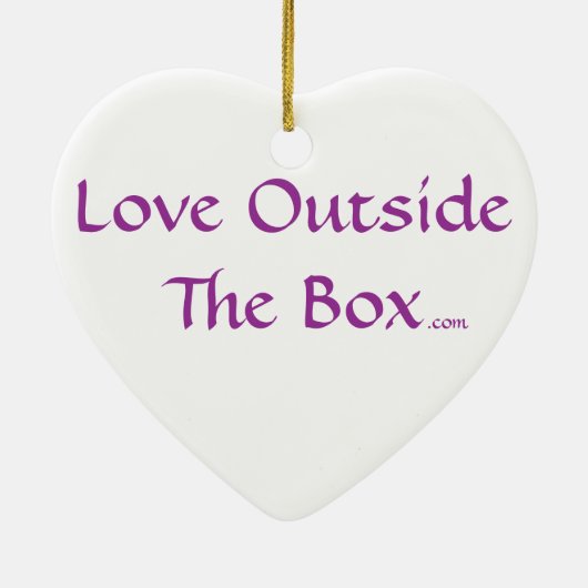 Liebe außerhalb der Kasten-Verzierung Keramik Ornament (Hinten)