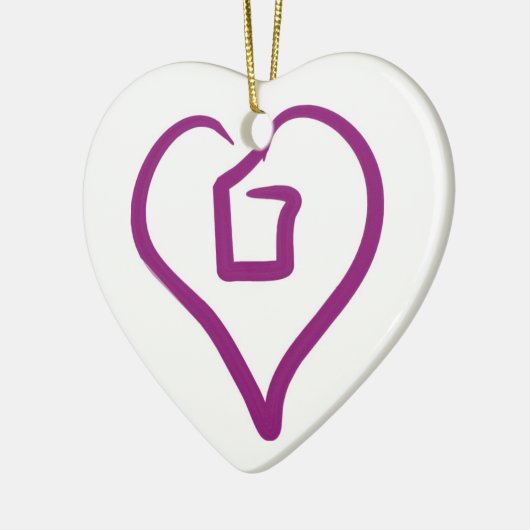 Liebe außerhalb der Kasten-Verzierung Keramik Ornament (Links)