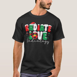 Liebe ausstrahlen Radiologie Weihnachten Santa Hut T-Shirt