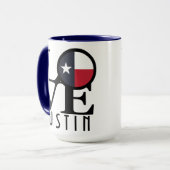LIEBE Austin Texas 15oz Tasse (Vorderseite Links)