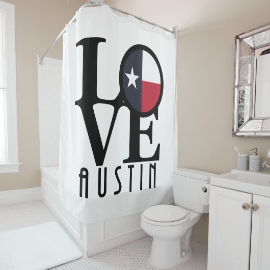 LIEBE Austin Texas Duschvorhang (Beispiel)