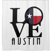 LIEBE Austin Texas Duschvorhang (Vorderseite)