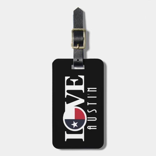 LIEBE Austin Texas Gepäckanhänger (Vorderseite vertikal)