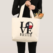 LIEBE Austin Texas Jumbo Stoffbeutel (Vorderseite (Produkt))