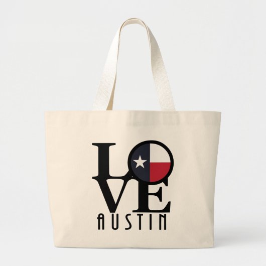 LIEBE Austin Texas Jumbo Stoffbeutel (Vorne)