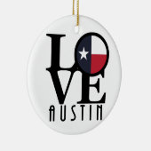 LIEBE Austin Texas Keramik Ornament (Rechts)