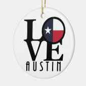 LIEBE Austin Texas Keramik Ornament (Links)