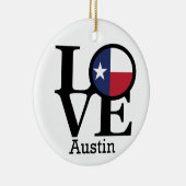 LIEBE Austin TX Keramik Ornament (Rechts)
