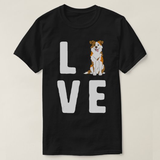 Liebe Australian Shepherds Lover Red Merle Women D T-Shirt (Design vorne)