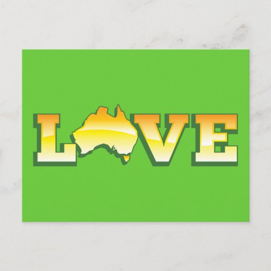 LIEBE Australien Aussie Liebe Herzkarte PHANTASTIS Postkarte (Vorderseite)