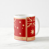 Liebe Australien - Flag Vintage Mugs Kaffeetasse (VorderseiteRechts)