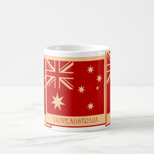 Liebe Australien - Flag Vintage Mugs Kaffeetasse (Mittel)