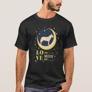 Liebe australischer Rinder Hund zum Mond T-Shirt