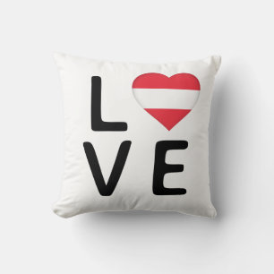 Liebe - Austria Flag Throw Kissen