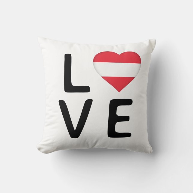 Liebe - Austria Flag Throw Kissen (Vorderseite)