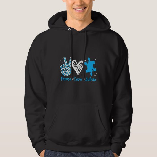 Liebe Autismus Autismus Bewusstsein Hoodie (Vorderseite)