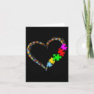 Liebe Autismus Bewusstsein Herz Puzzle Piece Valen Karte