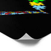 Liebe Autismus Bewusstsein Herz Puzzle Piece Valen Poster (Ecke)
